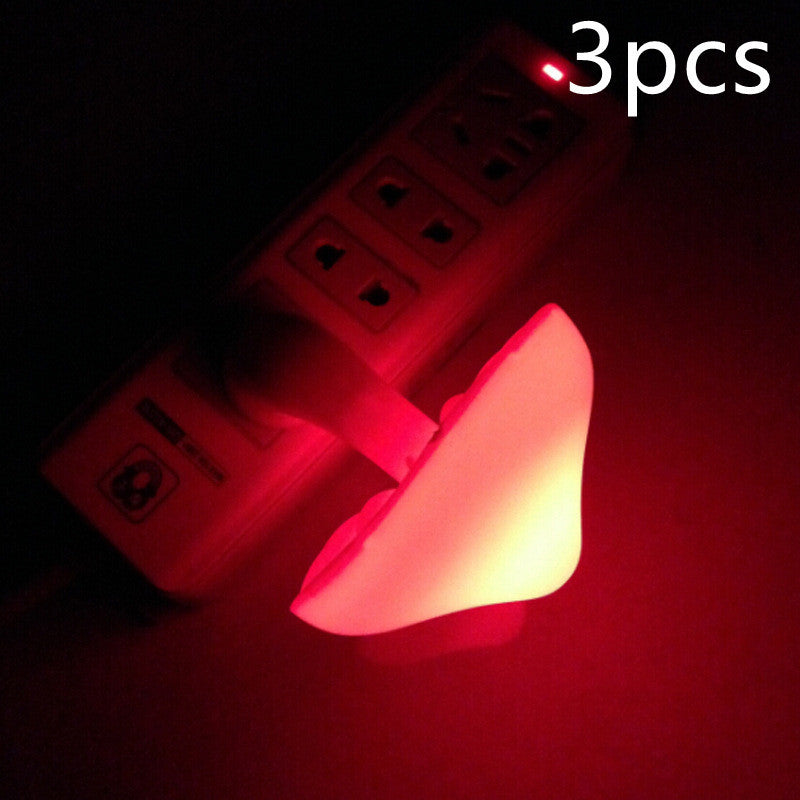 LED Night Light Mushroom Wall Socket Lamp with Sensor